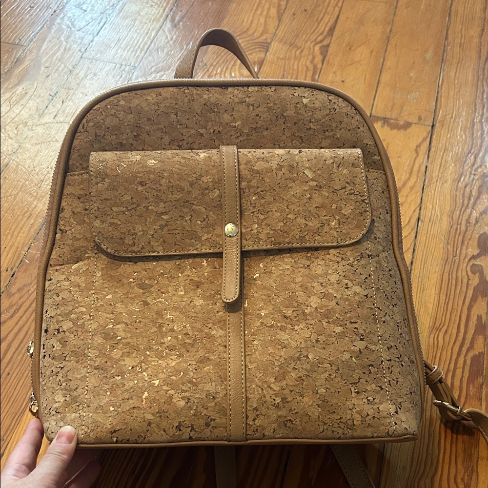 Miztique Cork and Tan Vegan Backpack